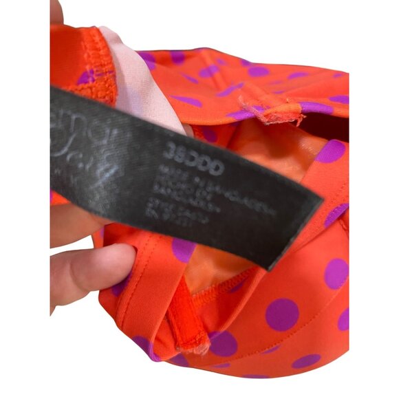 38 DDD super fun Hot Pink W/Purple Polka Dots Wide bands for support - Picture 5 of 5